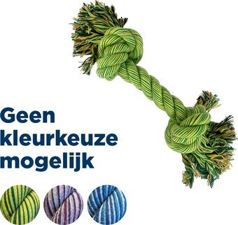 Bol.com Happy pet flossin fun 2 knoop - flostouw - assorti - super size - 50 x 13 x 13 cm aanbieding