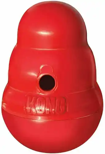 Bol.com Kong snack dispenser wobbler - kauwspeelgoed - 190mm x 130mm x 122mm - rood aanbieding