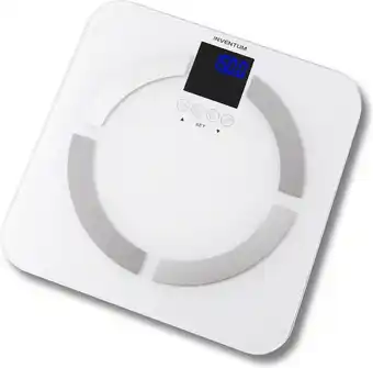 Bol.com Inventum pw720bg - personenweegschaal - 8 gebruikers - tot 150 kg - wit/rvs aanbieding