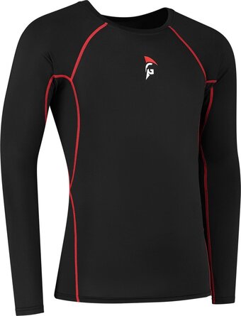 Bol.com Gladiator sports compressie sportshirt - heren - zwart - maat xl aanbieding