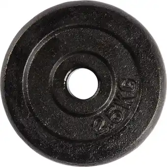 Bol.com Virtufit gietijzeren gewicht - halterschijf - 29 mm - 2,5kg - zwart aanbieding