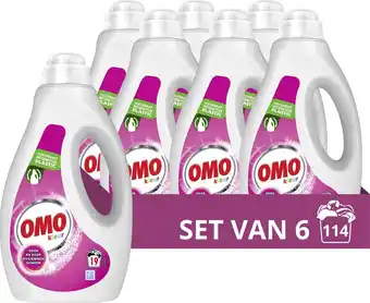 Bol.com Omo kleur vloeibaar wasmiddel - 6 x 19 wasbeurten - voordeelverpakking aanbieding