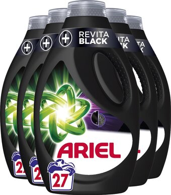 Bol.com Ariel vloeibaar wasmiddel +revitablack - 5 x 27 wasbeurten - voordeelverpakking aanbieding