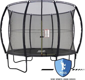 Bol.com Trampoline - senz sports j5000 series - ø 305 cm - zwart - trampoline met elastieken - outdoor - buitenspeelgoed aanbieding