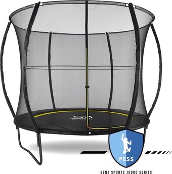 Bol.com Trampoline - senz sports j5000 series - ø 244 cm - zwart - trampoline met elastieken - outdoor - buitenspeelgoed aanbieding