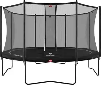 Bol.com Berg favorit trampoline regular 430 cm zwart + safety net comfort aanbieding