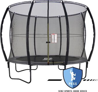 Bol.com Trampoline - senz sports j5000 series - ø 305 cm - grijs - trampoline met elastieken - outdoor - buitenspeelgoed aanbieding