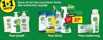 Kruidvat Keuze uit het hele assortiment Dettol. Alle combinaties mogelijk 500ml aanbieding