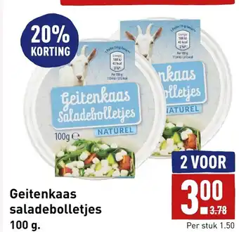 ALDI Geitenkaas saladebolletjes 100g aanbieding