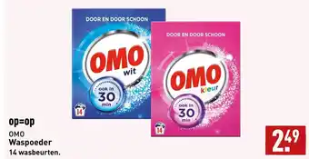 ALDI OMO Waspoeder 14 wasbeurten. aanbieding