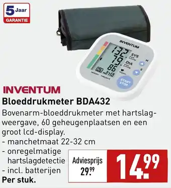 ALDI INVENTUM Bloeddrukmeter BDA432 aanbieding