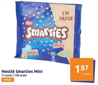 Action Nestlé Smarties Mini 11-pack | 158 gram aanbieding