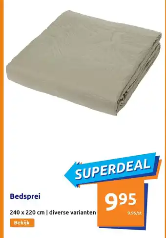 Action Bedsprei 240 x 220 cm | diverse varianten aanbieding