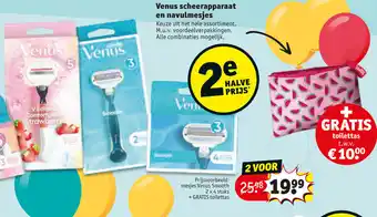 Kruidvat Venus scheerapparaat en navulmesjes aanbieding