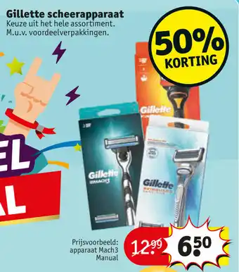 Kruidvat Gillette scheerapparaat aanbieding