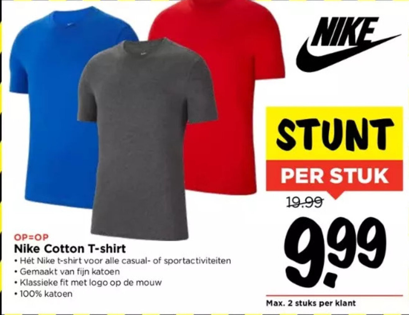 Nike Cotton Tshirt aanbieding bij Vomar