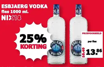 MCD Supermarkt Esbjaerg vodka 1L aanbieding