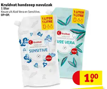 Kruidvat Kruidvat handzeep navulzak 1 liter aanbieding