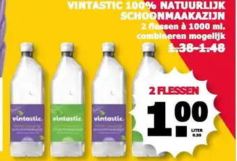 MCD Supermarkt Vintastic 100% natuurlijk Schoonmaakazijn 2*1L aanbieding