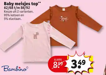 Kruidvat Baby meisjes top aanbieding