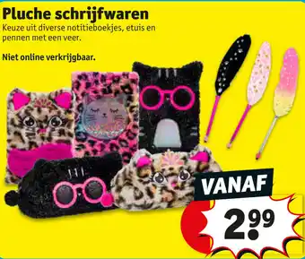 Kruidvat Pluche schrijfwaren aanbieding