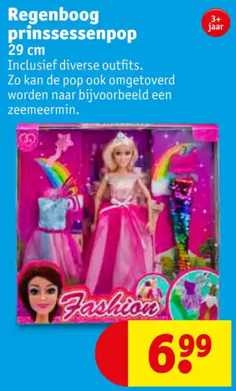 Kruidvat Regenboog prinssessenpop aanbieding