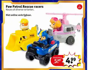 Kruidvat Paw Patrol Rescue racers aanbieding