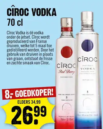 Dirck 3 Ciroc vodka aanbieding