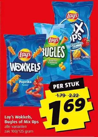 Boni Lay's wokkels, bugles of mix ups aanbieding