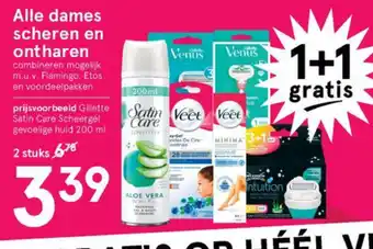 Etos Dames scheren en ontharen 1+1 aanbieding