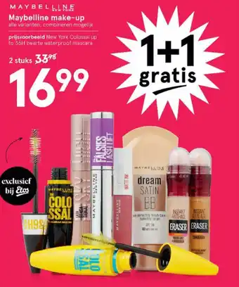 Etos Maybelline Make-up 1+1 aanbieding