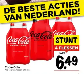 Vomar Voordeelmarkt Coca-Cola Alle soorten flessen à 1.5 liter aanbieding