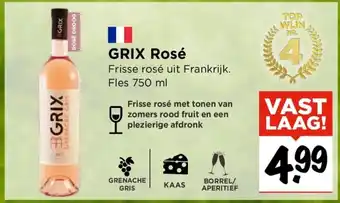 Vomar Voordeelmarkt GRIX Rosé Frisse rosé uit Frankrijk. Fles 750 ml aanbieding