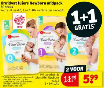 Kruidvat Kruidvat luiers newborn midpack aanbieding