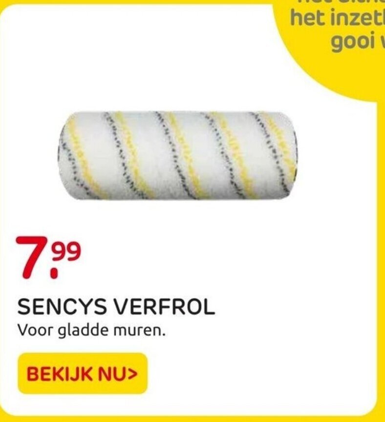 SENCYS VERFROL Voor gladde muren. aanbieding bij Praxis