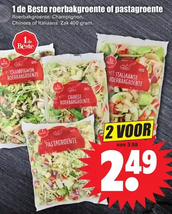 Dirk 1 de Beste roerbakgroente of pastagroente 2*400g aanbieding