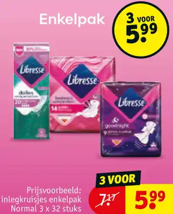 Kruidvat Libresse Inlegkruisjes enkelpak aanbieding