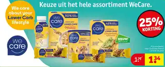 Kruidvat We care Reep chocolate peanut  35grams aanbieding