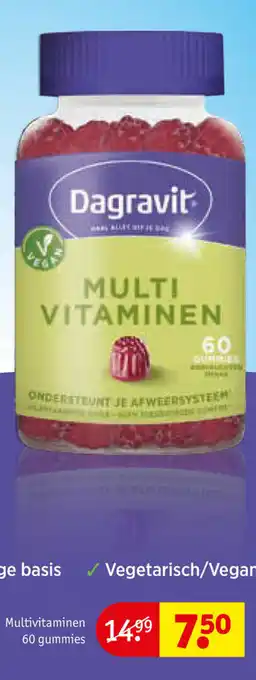 Kruidvat Dagravit Multivaminen 60 gummies aanbieding