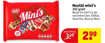 Kruidvat Nestle mini's 362g aanbieding