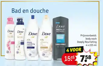 Kruidvat Dove Body Wash Deeply Nourishing 225ml aanbieding