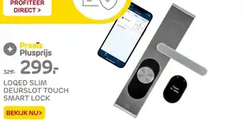 Praxis LOQED SLIM DEURSLOT TOUCH SMART LOCK aanbieding