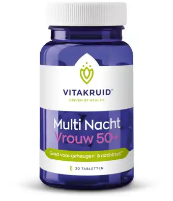 De Online Drogist Vitakruid multi nacht vrouw 50+ tabletten 30tb aanbieding