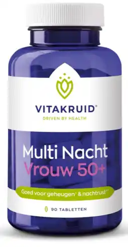 De Online Drogist Vitakruid multi nacht vrouw 50+ tabletten 90tb aanbieding