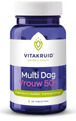 De Online Drogist Vitakruid multi dag vrouw 50+ tabletten 30tb aanbieding