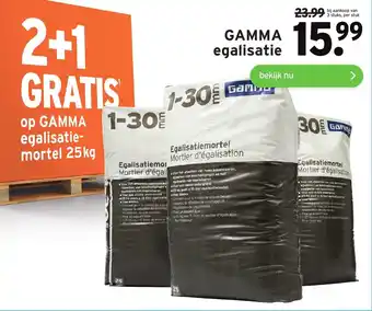 GAMMA Egalisatie aanbieding