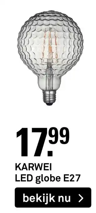 Karwei LED globe E27 aanbieding