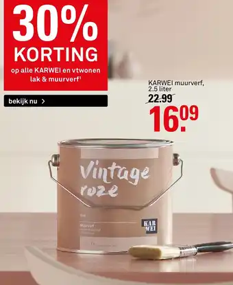 Karwei Muurverf 2.5 liter aanbieding