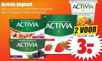 Dirk Activia yoghurt 2*400g aanbieding