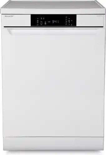 Bol.com Sharp qwna1df45eweu-vrijstaande vaatwasser-60cm-besteklade + topsproeier-wit aanbieding